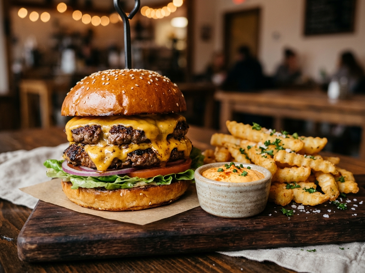 Artisan Double Smash Burger